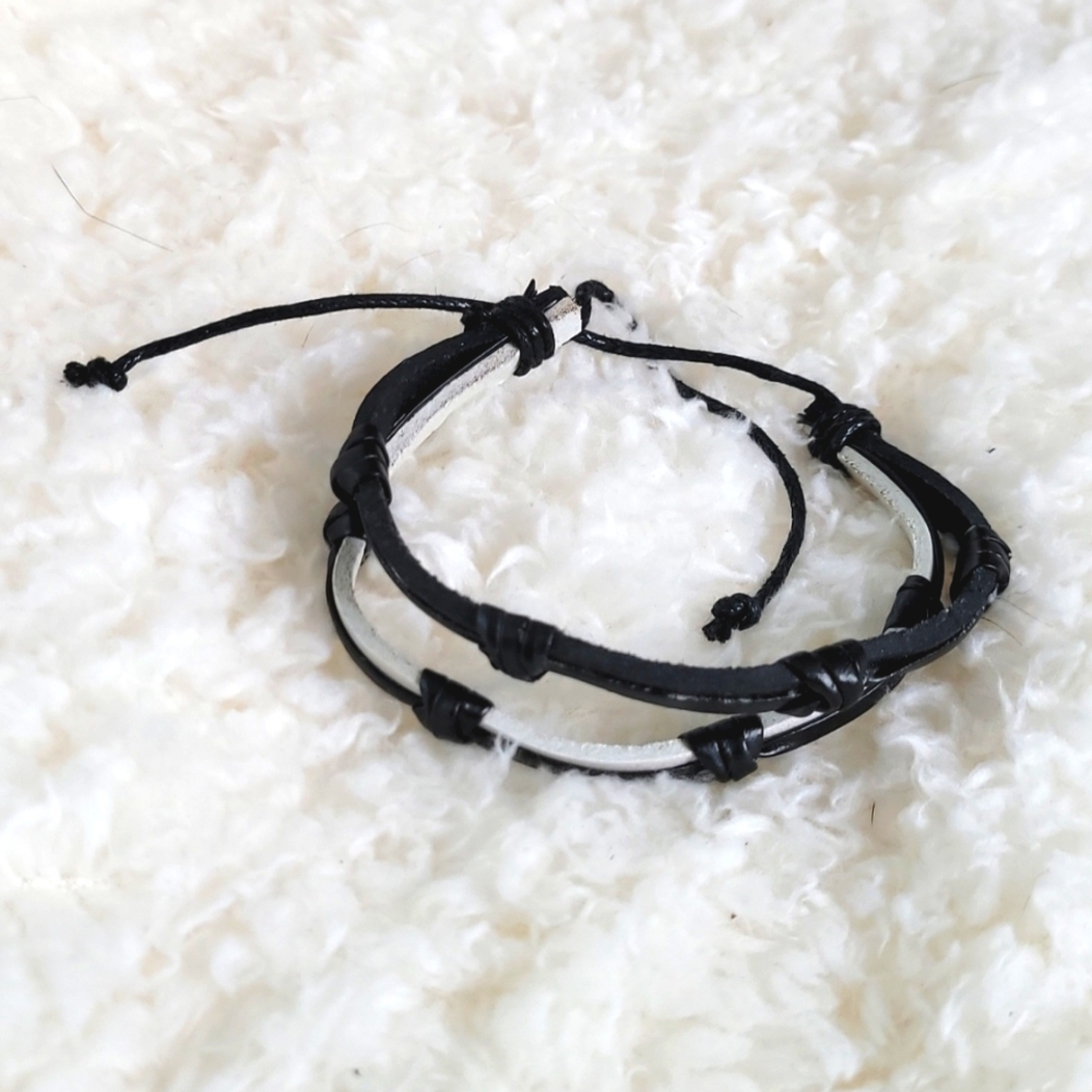 NEW - Handmade Leather Bracelet Cuff
